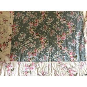 April Cornell Cotton Tablecloth Romantic Floral Rose 53"x57"